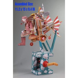 Automata Paper Machine Moving Model Papercraft Designed by Keith Newstead - Boys Girls Fun & Educational DIY Project, Great for Kids (Flying Dreamer)