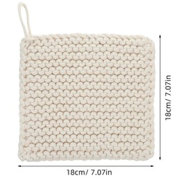 Zerodeko 1pc Woven Cotton Mat Pot Holder Cushion Coaster Insulation Plate for Dining Table Kitchen and Home Decor Design Easy to Wash