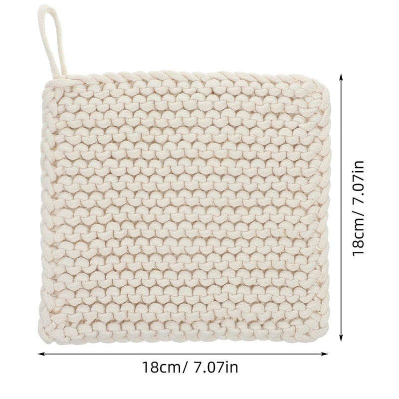 Zerodeko 1pc Woven Cotton Mat Pot Holder Cushion Coaster Insulation