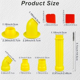 Upgrade Caulking Nozzles Tips Caulk Finisher Kit Caulk Gun Tips with Connection Bases Replacement with Brush