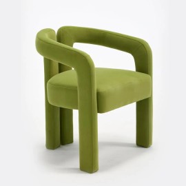Modern Velvet Dining , Mid Century Modern Upholstered Accent Chaircolor: Green, size: 1SET