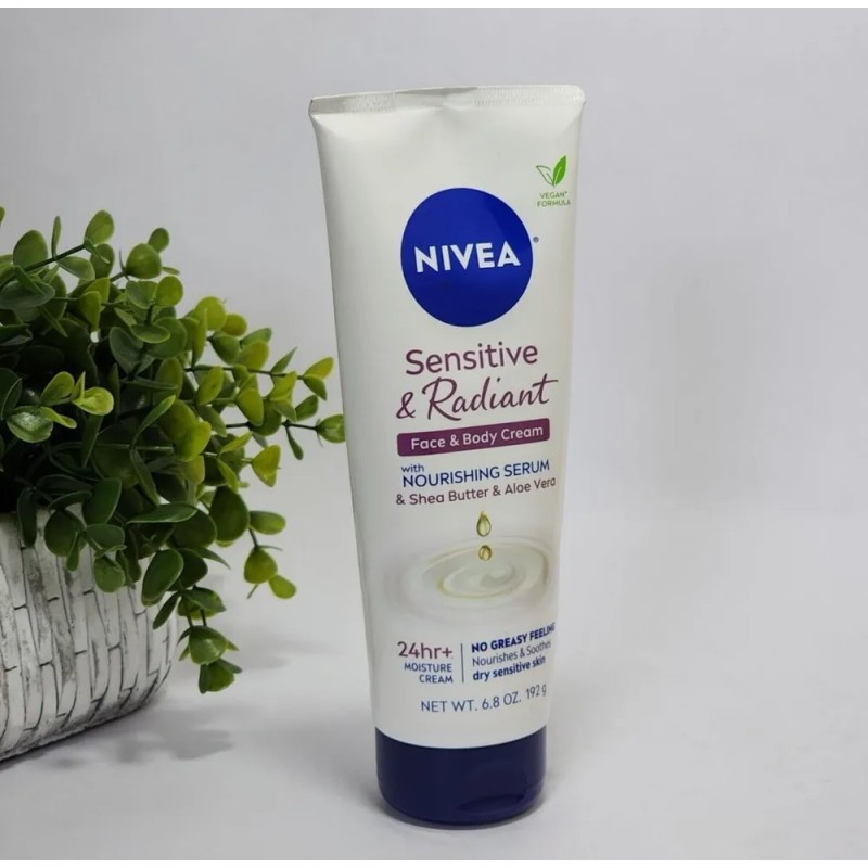 2 Nivea Sensitive & Radiant Cara Y Cuerpo 192g Sensitive
