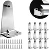 12pcs Metal Blinds Hold Down Brackets, Silver Door Blinds Bottom