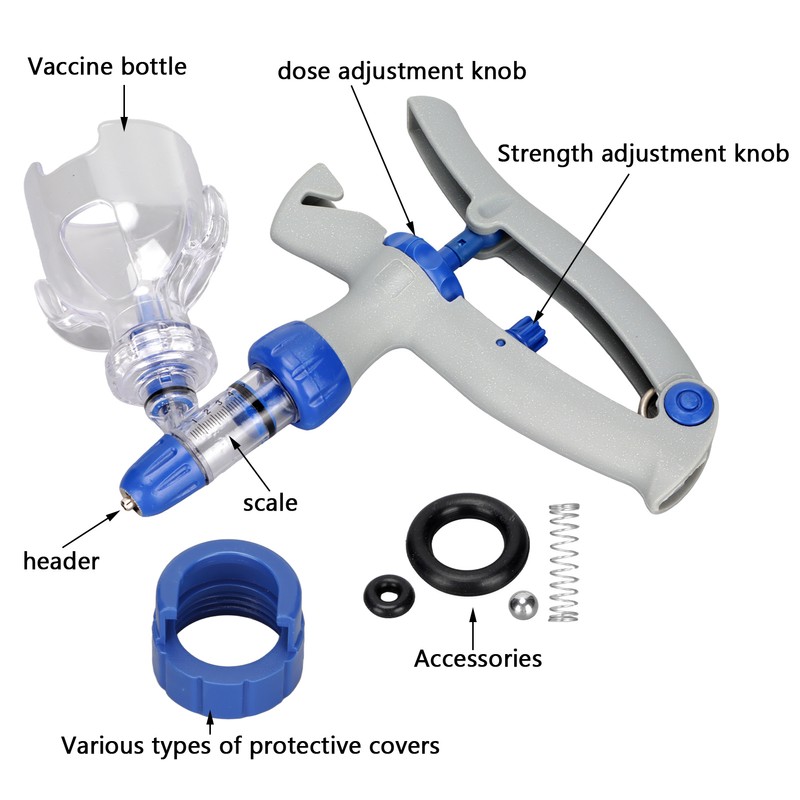 Livestock Syringe Injector 5ml Continuous Adjustable Accurate Animal Injector for