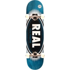 Real Skateboards Eclipse Oval Assorted Stains Mid Complete Skateboards - 7.3" x 29.25"
