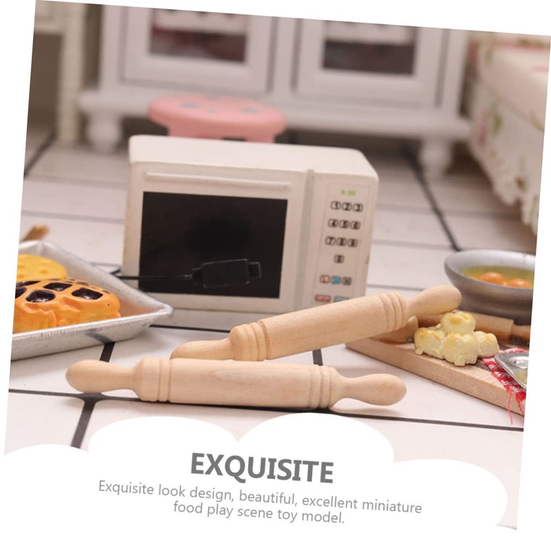 ABOOFAN 12pcs Rolling Pin House Adjustable Rollers Pins Miniature Decor