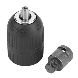 Drill Chuck, 2-13 mm Keyless Drill Chuck 1/2"-20UNF with 1/2" Chuck Adapter for Conversion of Impact Wrenches