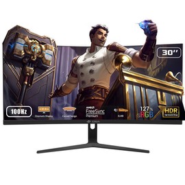 Gawfolk 34 Inch Ultrawide Curved Gaming Monitor, 1500R PC Screen 165hz UWQHD 3440x1440, Curved Computer Screen with FreeSync,Multi-Directional Adjustable Base gaming monitor pc gaming keyboard mouse:_30inch QHD 100Hz