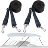 Pack of 2 Black Awning Straps for Boat, Adjustable Bimini