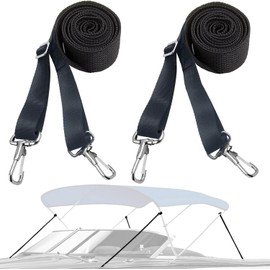 Pack of 2 Black Awning Straps for Boat, Adjustable Bimini Top Straps, Bimini Top Straps, Boat Awning Hardware, Awning Straps for Boat, Canoe, Kayaking, Yacht, Tent