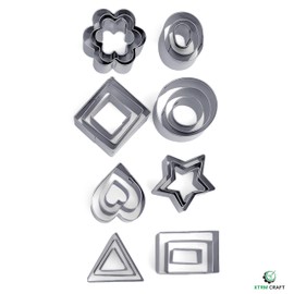 XTRM CRAFT 24pc Mini Cookie Cutters Shapes Set - Stainless Steel Shapes Hobby Tools, Miniature Cookie Cutters - for Baking, Gumpaste, Fondant, Biscuit, and Pastry Enthusiasts