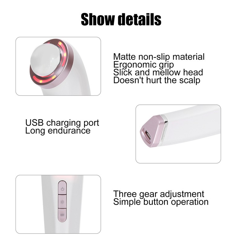 EMS Electric Head Massager Light Therapy Hair Growth Vibration Scalp