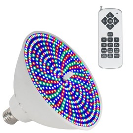 120V 36W RGB Color Changing LED Pool Light for Inground Pools with Remote Control, E26 Replacement Bulb for 500W Pentair and Hayward Lighting Fixtures