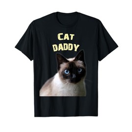 Cat Daddy - Artistic Siamese cat dad T-Shirt for Men Kids