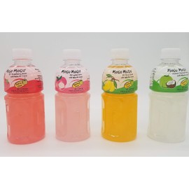 Mogu Mogu Combination pack (4 Pack) Mango, Strawberry, Coconut, Lychee Juice.