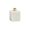 Mud Pie White Marble Taper Holder; 4" X 3"