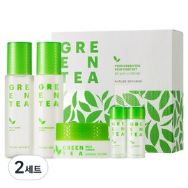 Nature Republic Clear Green Tea Water Skin Care Set, 2 Sets / 네이처리퍼블릭 맑은 녹차수 스킨케어 세트, 2세트