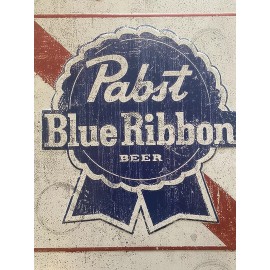 Pabst Blue Ribbon PBR Beer nostalgic metal tacker tin sign 18 x 24