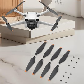 Craznick Mini 4 Pro/Mini 3 Pro Propellers - for DJI Replacement Prop Blades Low Noise Wings for DJI Mini 4 Pro/Mini 3 Pro Accessories Exclusive Screws Screwdrivers 16 pcs Orange Silicon Tips