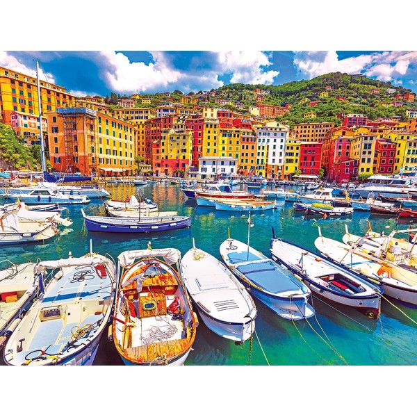 Colorful Buildings & Harbor with Luxury Yachts & Boats, Liguria, Italy 500 Piece Colorluxe Premium Jigsaw Puzzle