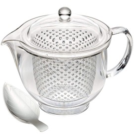 Akebono Sangyo TW-3717 Clear Teapot, 16.2 fl oz (480 ml), Tea Measure Set, Tritan Resin, Made in Japan