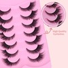 Fox Eye Lashes Natural, Wispy False Eyelashes Clear Band, Fluffy
