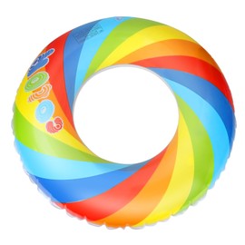 Inflatable Swimming Ring Children from 3-6 Years, Safe Air Mattress Swimming Hoop, Pool Toy for Summer Pool and Beach Party (62 cm) (Windmill)