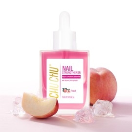 CHUCHU Nail Strengthener - Peach Scent Nail Repair Growth Moisturizing Treatment - Natural Jojoba Vitamin B & E Cuticle Oil for Dry Cracked Nails