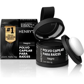 Polvo para Retocar Raíces Henrys Negro 4g – Volumen y Cobertura Instantánea