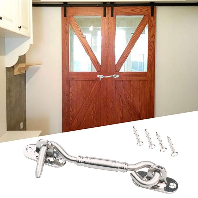 Stainless Steel Cabin Hook, Tiberham Heavy Duty Eye Latch Lock,