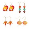 Thanksgiving Turkey Earrings Fall Maple Leaf Earrings for Women Autumn
