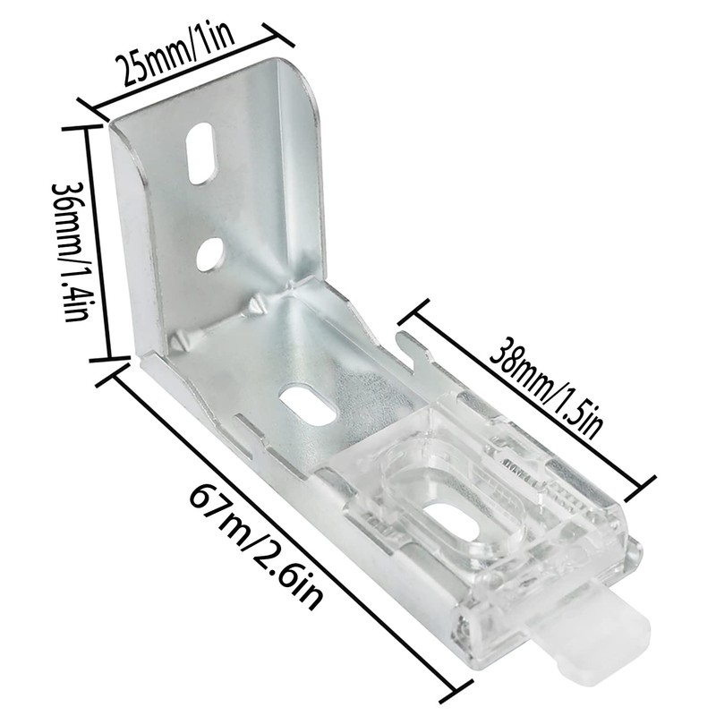 Mounting Bracket Snap Metal Clip ZZLZX 2PCS Fixed Code Roll