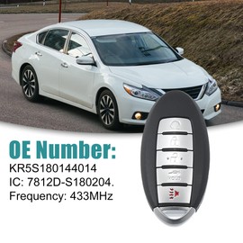 ACROPIX Car Keyless Entry Remote Key Fob Fit for Nissan Altima - Pack of 1 Black