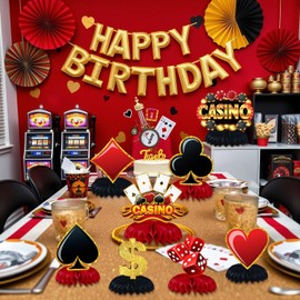 10 Pcs Casino Centerpieces for Tables Casino Theme Party Decorations Poker Party Decorations