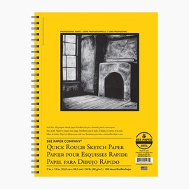 Bee Paper - 8"x 10" Quick Rough Sketch Paper Pad, 100 Sheets