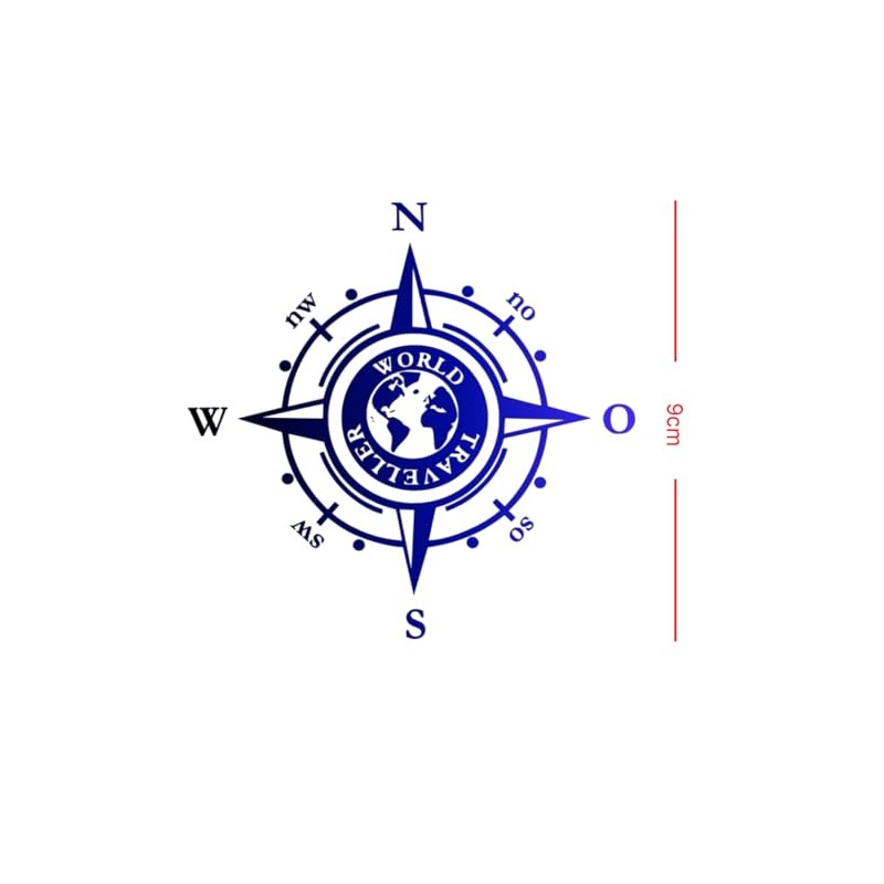 Generisch Compass Sticker for Outdoor and Indoor (RPt 53) (9