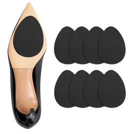 Non Slip Shoe Pads,Anti Slip Shoe Grips on Bottom of Shoes Silica Gel Self Adhesive Shoe Sole Protector(Black 8pcs-2)