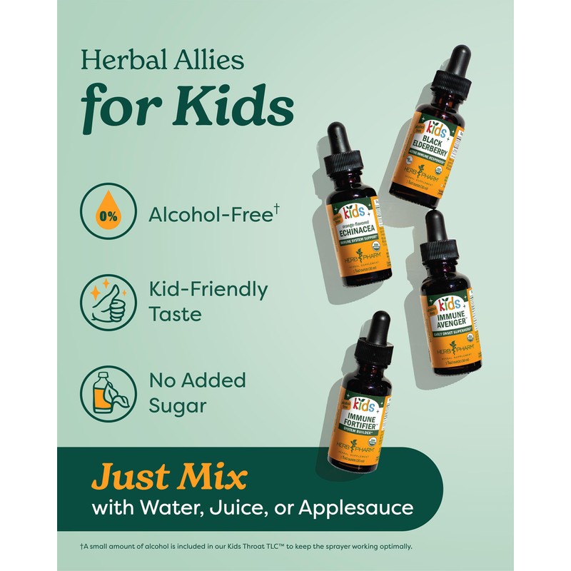 Herb Pharm Kids Mullein and Garlic Oil, Calendula, Garlic, Mullein,