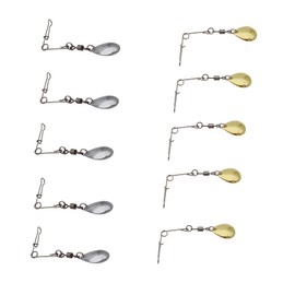 Fishing Spinner Blades Spinnerbait Smooth Nickel Spoons Rigs Fishing Spoons Lures Beetle Spins Pan Fish Bass Fishing Lures Accessories (Water Drop - 10pcs)