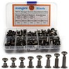 Alloypro 120Pcs Black Chicago Screws Assorted Kit 8Size Gun Metal