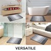 smiry Microfiber Fluffy Shaggy Bath Mat for Bathroom, 40 x