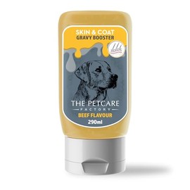 Skin & Coat Gravy Booster for Dogs - Assists With Skin & Coat Conditioning, Enriched With Active Ingredients Hydrolysed Bovine Collagen, Flaxseed, Zinc, Vitamin A & E, Biotin - UK Manufactured