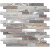 Peel and Stick Wood Metal Tile Backsplash, Stick on Tiles