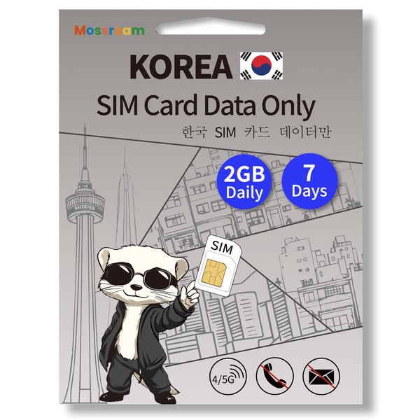Korean SIM Card-High Speed 4/5G LTE for Fast Browsing,7 Days