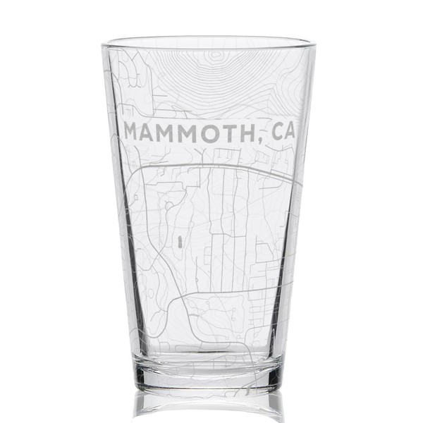 MAMMOTH MOUNTAIN Engraved Pint Glass | Great Ski Resort Mountain