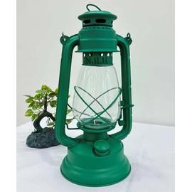 Decorative Vintage Candle Lantern -12" Vintage Decor Candle Lantern，Decorative Hanging Lantern for Patio -Tabletop Lantern-Outdoor Lantern (Sea Green)