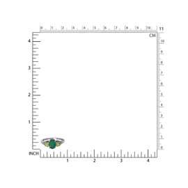 Silvershake 1.06ct. Natural Emerald Green Agate and Peridot White Gold Plated 925 Sterling Silver Ring Size 10