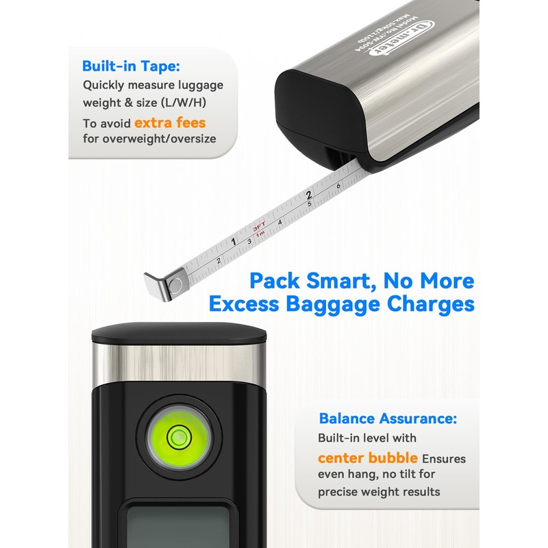 Luggage Scale, Dr.meter Digital Weight Scale with Tape Ruler, Portable