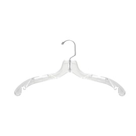 Hangon Clothes Hangers Plastic Set of 100 Pcs Heavy Duty Hangers - 17 Inch - Dress, T-Shirts, Shirt Hangers Closet Organization Solution Clear Hangers for Home, Retail Easy to Use and Durable