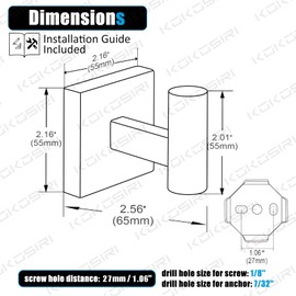 KOKOSIRI Robe Hooks Bathroom Towel Coat Hook for Bath Kitchen Hardware Wall Mounted, 3 Pack Oil Rubbed Bronze Stainless Steel B1013ORB-P3